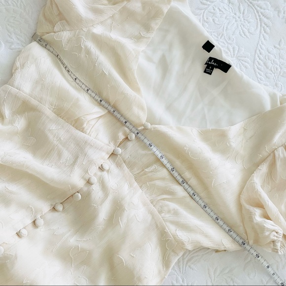 NWOT Gala in the Garden Cream Jacquard High-Low Midi Dress Small Medium - Picture 7 of 13